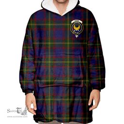 Scottish Durie Clan Tartan Oversized Blanket Hoodie - Crest Scottish Plaid Tartan Plaid