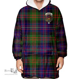 Scottish Cameron of Erracht Modern Clan Tartan Oversized Blanket Hoodie - Crest Scottish Plaid Tartan Plaid