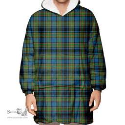 Scottish Gillies Ancient Clan Tartan Oversized Blanket Hoodie - Classic Scottish Plaid Tartan Plaid