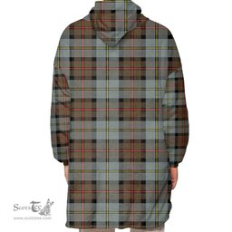Scottish MacLeod of Harris Weathered Clan Tartan Oversized Blanket Hoodie - Classic Scottish Plaid Tartan Plaid