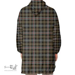 Scottish MacKenzie Weathered Clan Tartan Oversized Blanket Hoodie - Classic Scottish Plaid Tartan Plaid