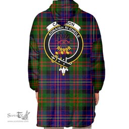 Scottish Cameron of Erracht Modern Clan Tartan Oversized Blanket Hoodie - Crest Scottish Plaid Tartan Plaid