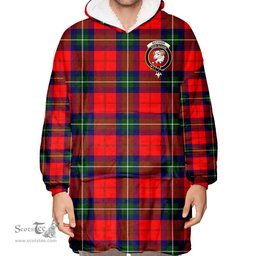 Scottish Ruthven Modern Clan Tartan Oversized Blanket Hoodie - Crest Scottish Plaid Tartan Plaid