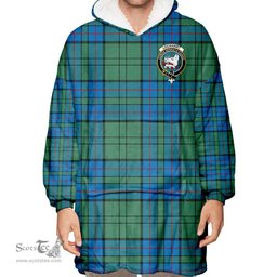 Scottish Lockhart Modern Clan Tartan Oversized Blanket Hoodie - Crest Scottish Plaid Tartan Plaid