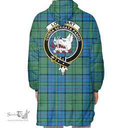 Scottish Lockhart Modern Clan Tartan Oversized Blanket Hoodie - Crest Scottish Plaid Tartan Plaid