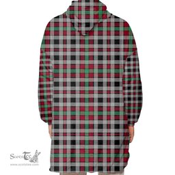 Scottish Borthwick Ancient Clan Tartan Oversized Blanket Hoodie - Classic Scottish Plaid Tartan Plaid