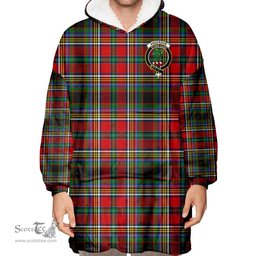 Scottish Anderson of Arbrake Clan Tartan Oversized Blanket Hoodie - Crest Scottish Plaid Tartan Plaid