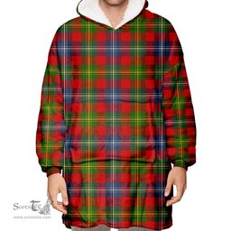 Scottish Forrester Clan Tartan Oversized Blanket Hoodie - Classic Scottish Plaid Tartan Plaid