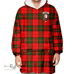 Scottish Dunbar Modern Clan Tartan Oversized Blanket Hoodie - Crest Scottish Plaid Tartan Plaid