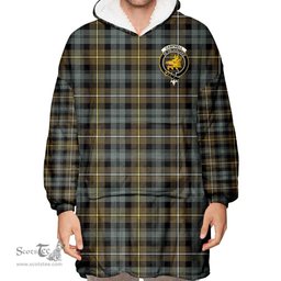 Scottish Campbell Argyll Weathered Clan Tartan Oversized Blanket Hoodie - Crest Scottish Plaid Tartan Plaid
