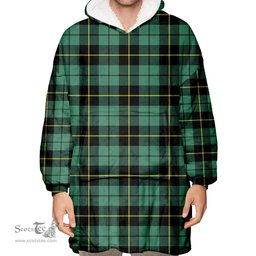 Scottish Wallace Hunting Ancient Clan Tartan Oversized Blanket Hoodie - Classic Scottish Plaid Tartan Plaid