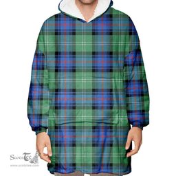 Scottish Sutherland Old Ancient Clan Tartan Oversized Blanket Hoodie - Classic Scottish Plaid Tartan Plaid