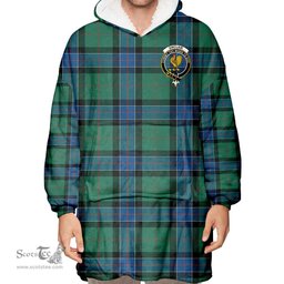 Scottish Sinclair Hunting Ancient Clan Tartan Oversized Blanket Hoodie - Crest Scottish Plaid Tartan Plaid
