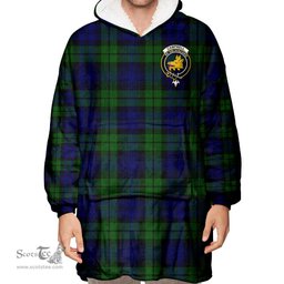 Scottish Campbell Modern Clan Tartan Oversized Blanket Hoodie - Crest Scottish Plaid Tartan Plaid