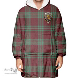 Scottish MacGregor Hunting Ancient Clan Tartan Oversized Blanket Hoodie - Crest Scottish Plaid Tartan Plaid