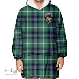 Scottish MacDonald of the Isles Hunting Ancient Clan Tartan Oversized Blanket Hoodie - Crest Scottish Plaid Tartan Plaid