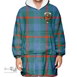 Scottish Agnew Ancient Clan Tartan Oversized Blanket Hoodie - Crest Scottish Plaid Tartan Plaid