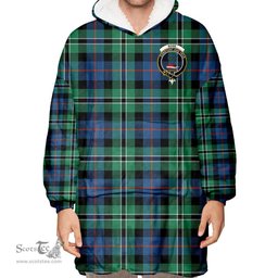 Scottish Rose Hunting Ancient Clan Tartan Oversized Blanket Hoodie - Crest Scottish Plaid Tartan Plaid