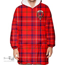 Scottish Rose Modern Clan Tartan Oversized Blanket Hoodie - Crest Scottish Plaid Tartan Plaid