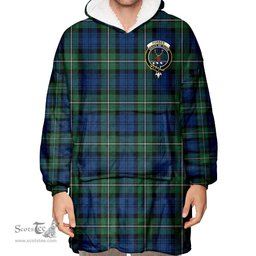 Scottish Forbes Ancient Clan Tartan Oversized Blanket Hoodie - Crest Scottish Plaid Tartan Plaid