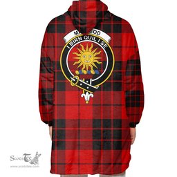 Scottish MacLeod of Raasay Clan Tartan Oversized Blanket Hoodie - Crest Scottish Plaid Tartan Plaid