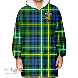 Scottish Campbell of Breadalbane Ancient Clan Tartan Oversized Blanket Hoodie - Crest Scottish Plaid Tartan Plaid