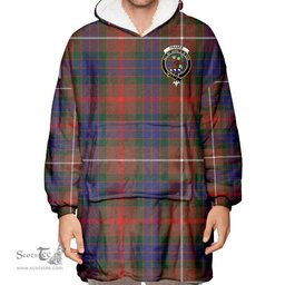 Scottish Fraser Hunting Modern Clan Tartan Oversized Blanket Hoodie - Crest Scottish Plaid Tartan Plaid
