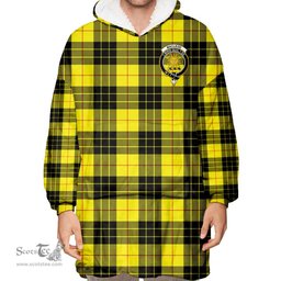 Scottish MacLeod of Lewis Modern Clan Tartan Oversized Blanket Hoodie - Crest Scottish Plaid Tartan Plaid