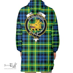 Scottish Campbell of Breadalbane Ancient Clan Tartan Oversized Blanket Hoodie - Crest Scottish Plaid Tartan Plaid
