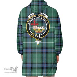 Scottish MacDonald of the Isles Hunting Ancient Clan Tartan Oversized Blanket Hoodie - Crest Scottish Plaid Tartan Plaid