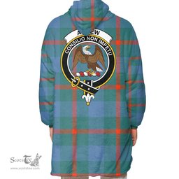 Scottish Agnew Ancient Clan Tartan Oversized Blanket Hoodie - Crest Scottish Plaid Tartan Plaid