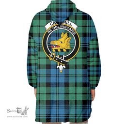 Scottish Campbell Ancient 01 Clan Tartan Oversized Blanket Hoodie - Crest Scottish Plaid Tartan Plaid