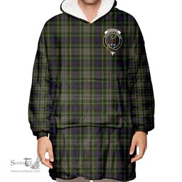 Scottish Davidson Tulloch Dress Clan Tartan Oversized Blanket Hoodie - Crest Scottish Plaid Tartan Plaid