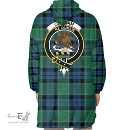 Scottish Graham of Menteith Ancient Clan Tartan Oversized Blanket Hoodie - Crest Scottish Plaid Tartan Plaid