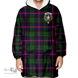 Scottish Urquhart Modern Clan Tartan Oversized Blanket Hoodie - Crest Scottish Plaid Tartan Plaid