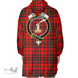 Scottish Matheson Modern Clan Tartan Oversized Blanket Hoodie - Crest Scottish Plaid Tartan Plaid