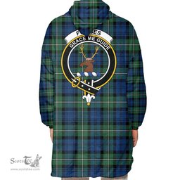 Scottish Forbes Ancient Clan Tartan Oversized Blanket Hoodie - Crest Scottish Plaid Tartan Plaid