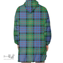 Scottish Bowie Ancient Clan Tartan Oversized Blanket Hoodie - Classic Scottish Plaid Tartan Plaid