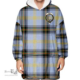 Scottish Bell of the Borders Clan Tartan Oversized Blanket Hoodie - Crest Scottish Plaid Tartan Plaid