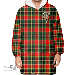 Scottish MacLachlan Hunting Modern Clan Tartan Oversized Blanket Hoodie - Crest Scottish Plaid Tartan Plaid