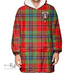 Scottish MacLean of Duart Modern Clan Tartan Oversized Blanket Hoodie - Crest Scottish Plaid Tartan Plaid