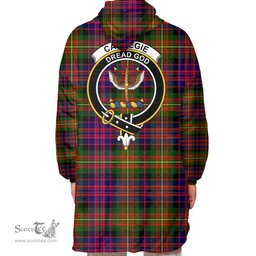 Scottish Carnegie Modern Clan Tartan Oversized Blanket Hoodie - Crest Scottish Plaid Tartan Plaid