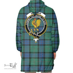 Scottish Sinclair Hunting Ancient Clan Tartan Oversized Blanket Hoodie - Crest Scottish Plaid Tartan Plaid