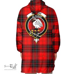 Scottish Wemyss Modern Clan Tartan Oversized Blanket Hoodie - Crest Scottish Plaid Tartan Plaid