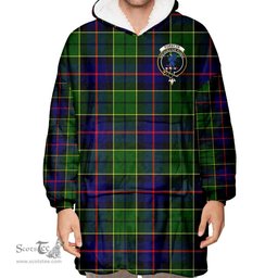 Scottish Forsyth Modern Clan Tartan Oversized Blanket Hoodie - Crest Scottish Plaid Tartan Plaid