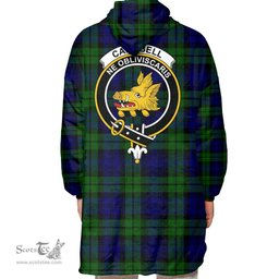 Scottish Campbell Modern Clan Tartan Oversized Blanket Hoodie - Crest Scottish Plaid Tartan Plaid