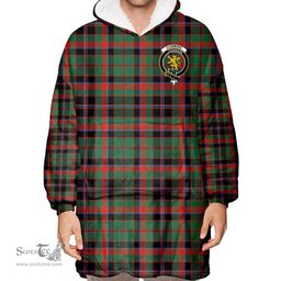 Scottish Cumming Hunting Ancient Clan Tartan Oversized Blanket Hoodie - Crest Scottish Plaid Tartan Plaid