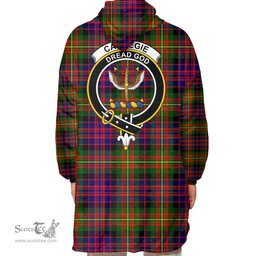 Scottish Carnegie Modern Clan Tartan Oversized Blanket Hoodie - Crest Scottish Plaid Tartan Plaid