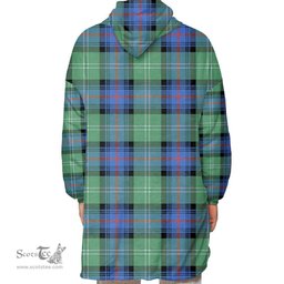 Scottish Sutherland Old Ancient Clan Tartan Oversized Blanket Hoodie - Classic Scottish Plaid Tartan Plaid