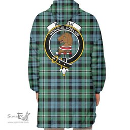 Scottish Melville Clan Tartan Oversized Blanket Hoodie - Crest Scottish Plaid Tartan Plaid
